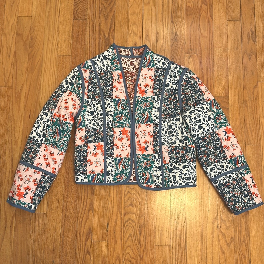 Delightful Multicolor Quilted Reversible Jacket